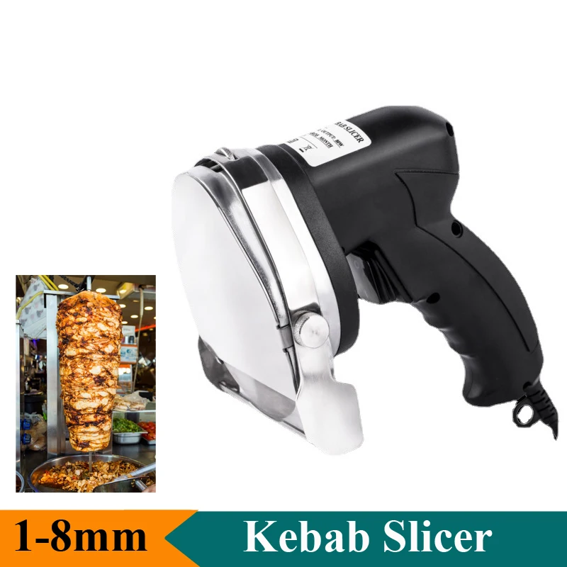 

Electric Kebab Slicer Doner Knife Shawarma Cutter Handheld BBQ Roast Meat Cutting Machine Gyro Knife 220110V