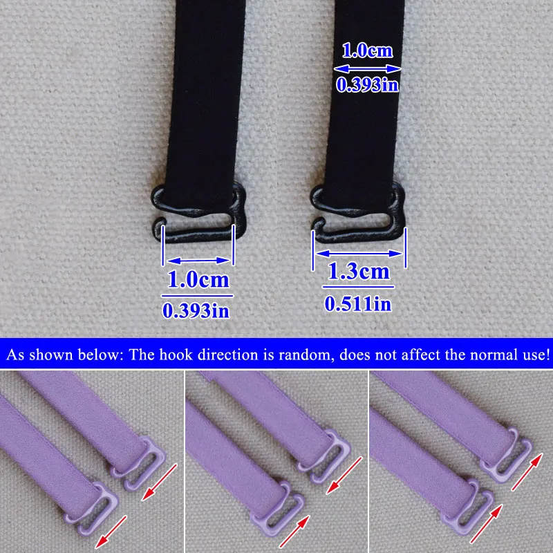 50cm Length/1.0cm Width Elastic Adjustable Removable Multi Color Lady Bra Accessories Shoulder Bra Straps Replacement