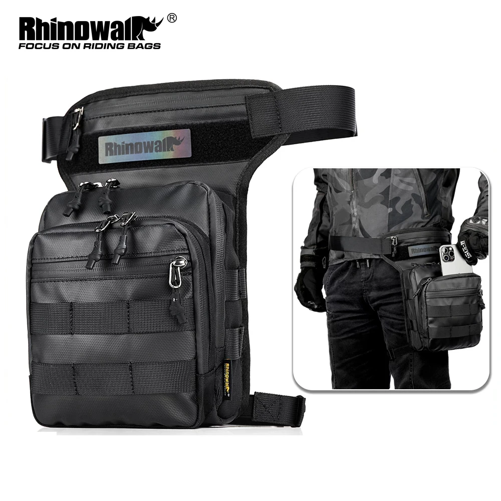 Rhinowalk Motorcycle Waist Leg Bag Thigh Hip BumBelt 3L Bag Travel Cell/Mobile Phone Purse Fanny Pack MotorDrop Belt Pouch