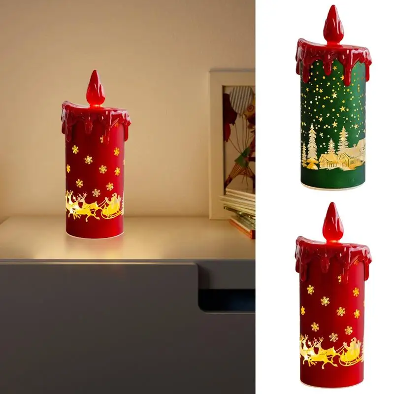 Christmas Led Candles 3D Flickering Flame Candles Battery Operated Led Tea Lights Candles Electric Candlesticks For Home Decor