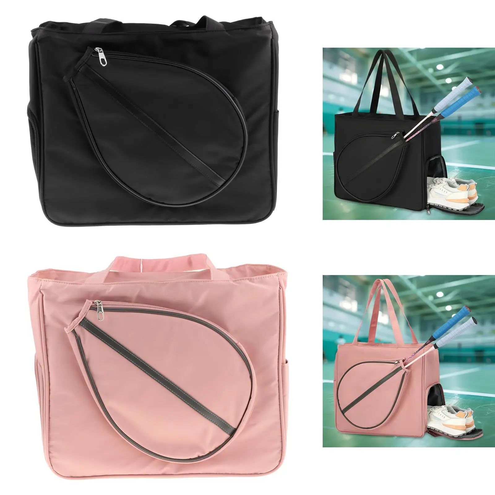 

Outdoor Sports Canvas Tennis Bag for Women And Men with Bottle Holder And Shoe Compartment.