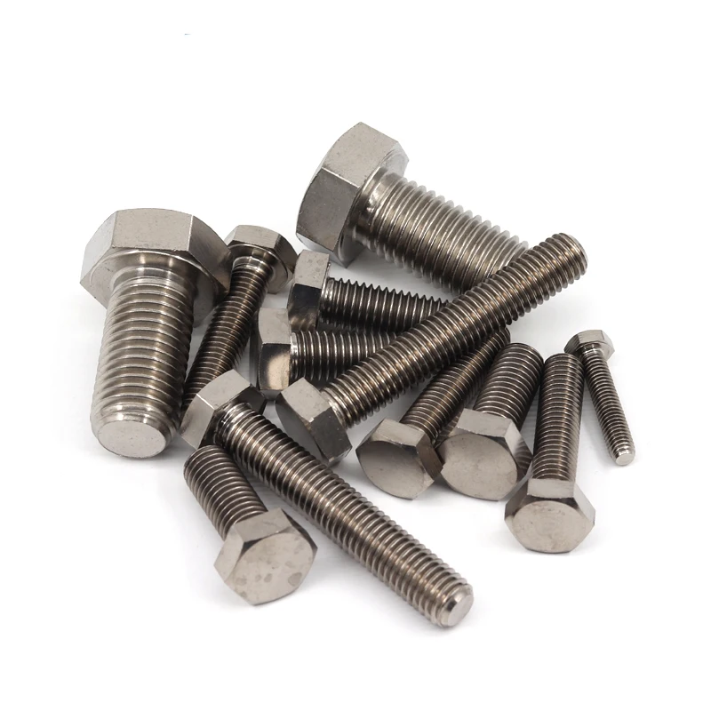 20-50Pcs/Lot Din933 Titanium External Hex Bright Bolt  M8x10/15/20~120mm Hexagon Head Screws Pure Titanium Alloy Outer GR2 Screw