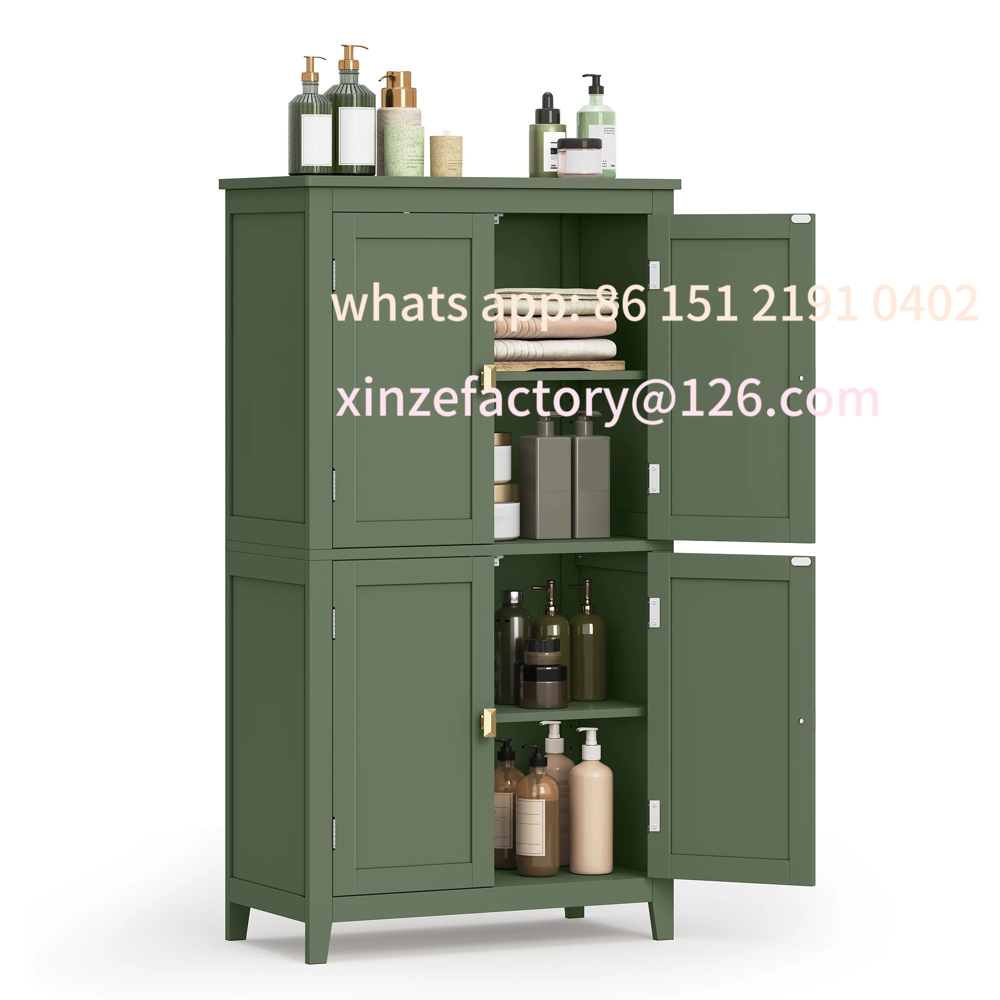 تخصيص 4-drzwiowa wolnostojosca drewniana szafkaamilienkowa z Regulowanemi postkami dojojowyaniya podljog Ovo do