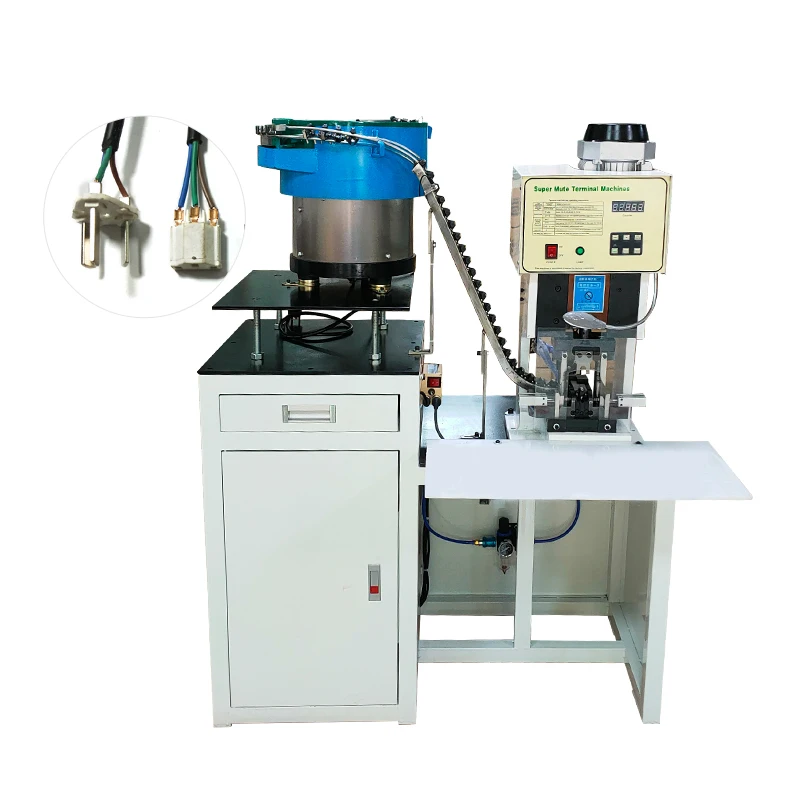 

EW-5055A Automatic Feed Loose / Single Terminals 2 Pin 3 Pin Power Plug Insert Crimping Machine
