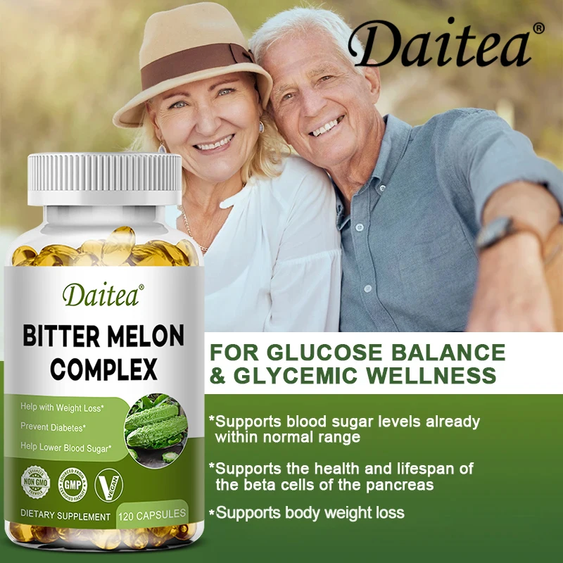 Daitea Natural Bitter Melon Extract Capsules - Supports Weight Management and Normal Blood Sugar Balance