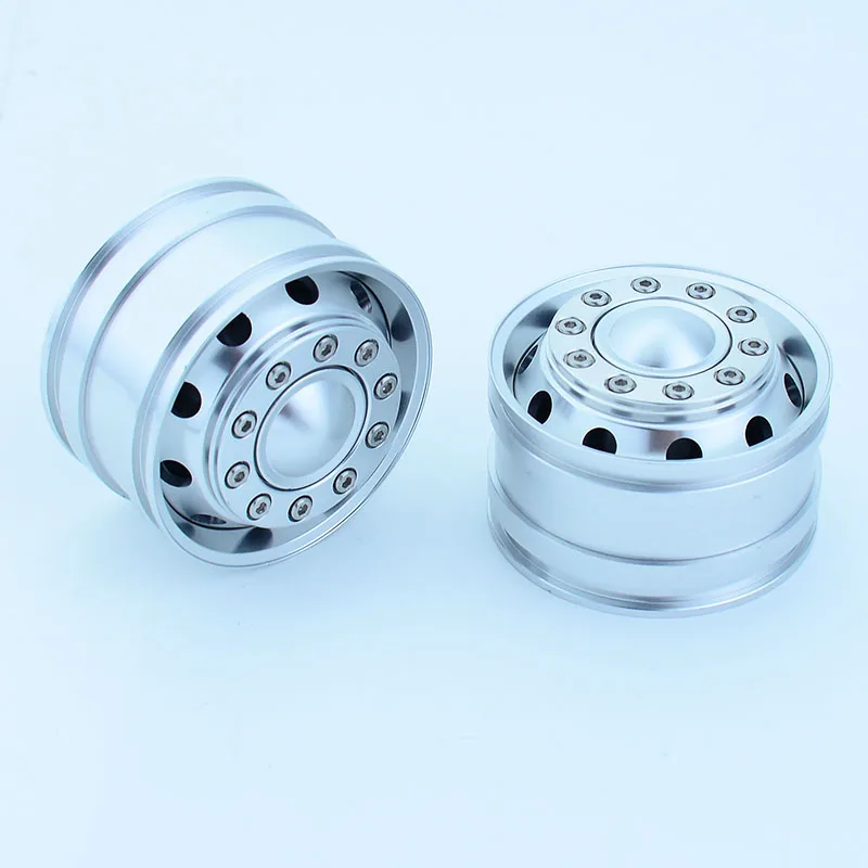 2pcs 1:14th Scale Metal Drive Hub 25mm Wheel for Tamiya RC Dump Truck SCANIA 770S R620 VOLVO BENZ Arocs MAN TGX LESU Car