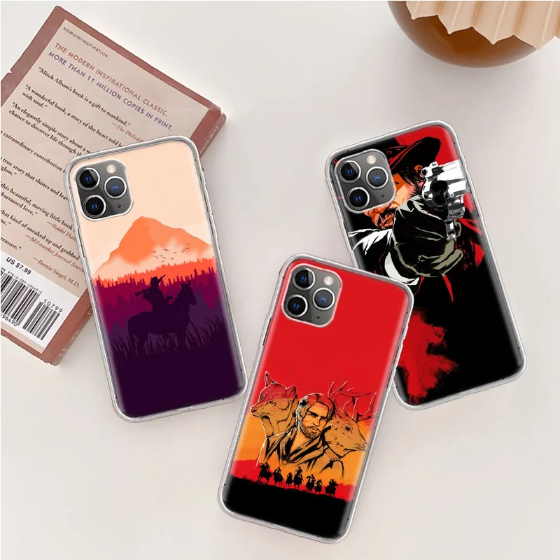 Red Dead Redemption Phone Case For Iphone 14 13 15 16 Pro Max Plus Apple 11 12 Mini X XS Max XR Clear Cover Shell Coque Silicone