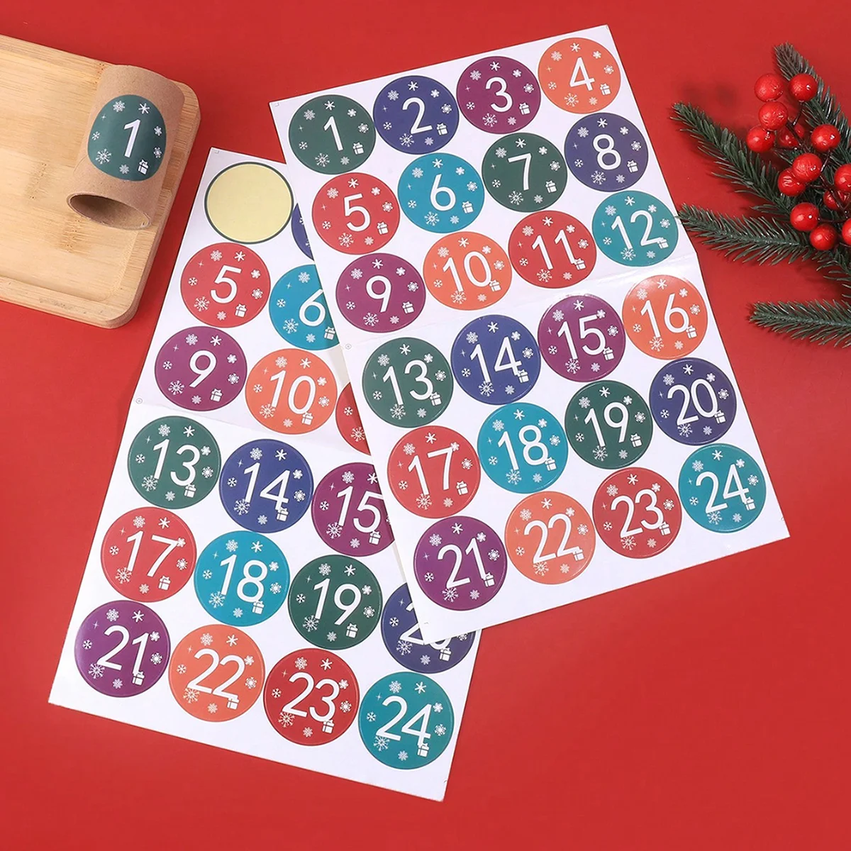 4 Sheets/Set Creative Christmas Label Sticker Set, Used to Decorate Exquisite Holiday Gift Boxes, Stylish and Beautiful