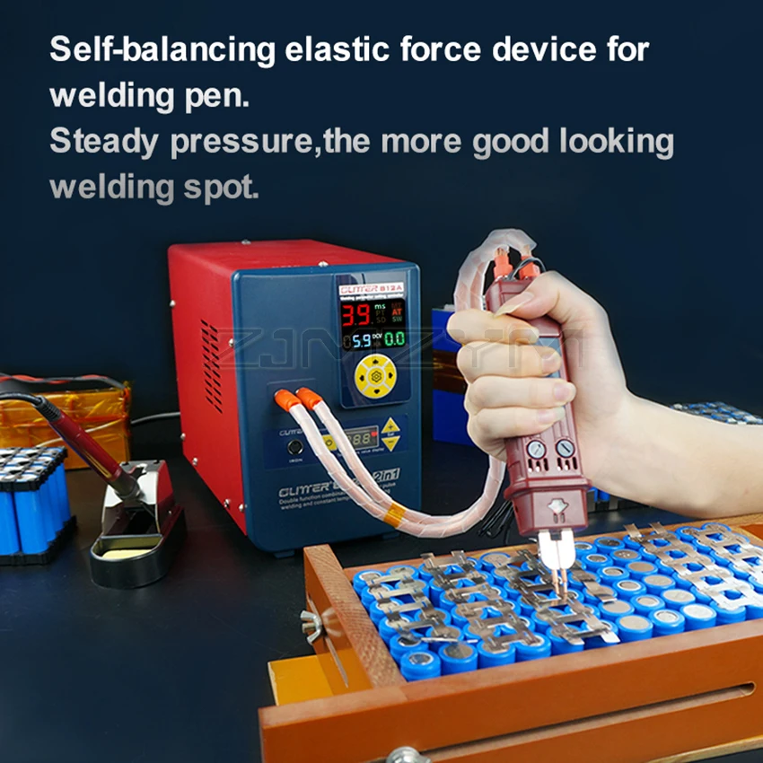 812A Energy Storage Pulse Spot Welder 2 In 1 Multifunctional Handheld Automatic Spot Welder for 18650 Battery Group