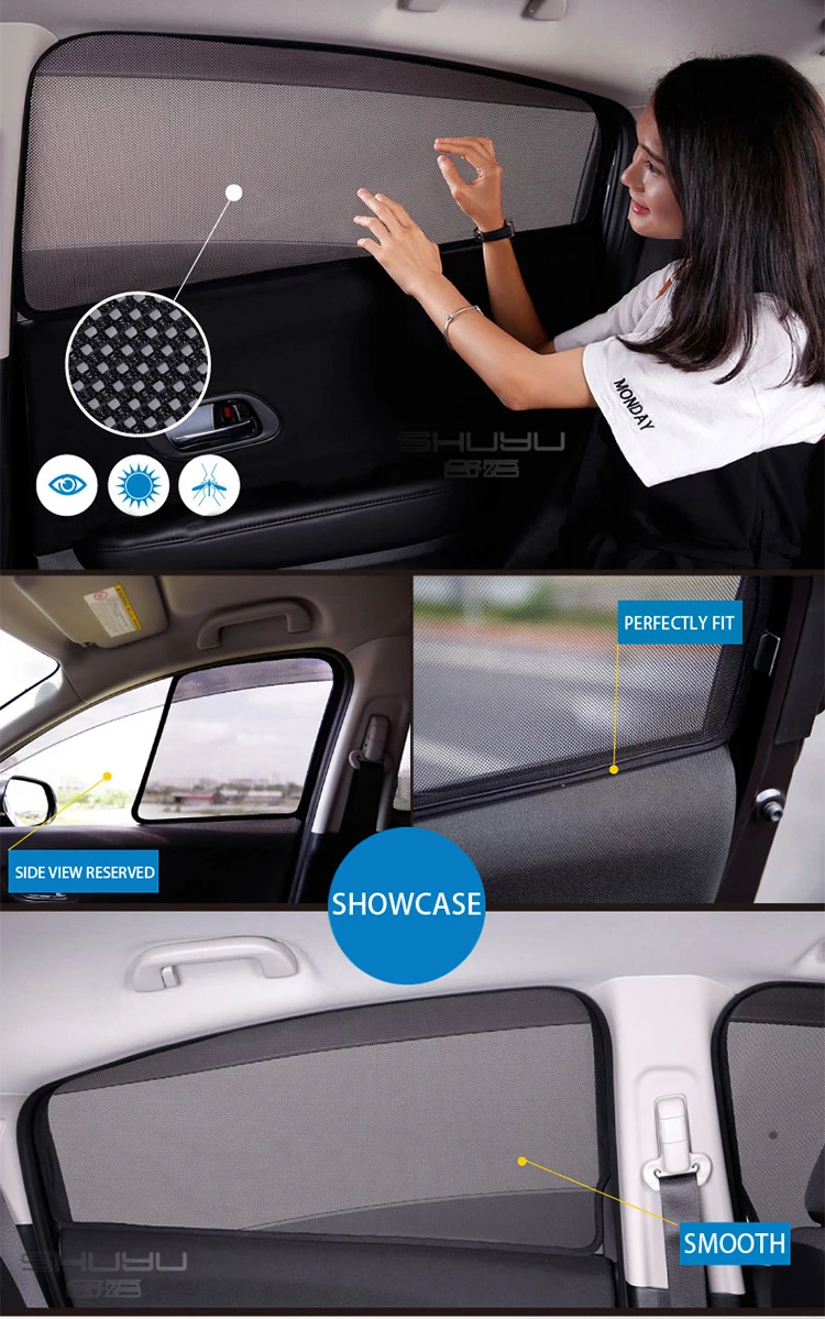 Für Ford RANGER P703 2023 2024 2025 2026 Magnetischer Auto-Sonnenschutz Frontscheiben-Vorhang Hinteres Seitenfenster Netz-Sonnenschutzblende – Detail 9