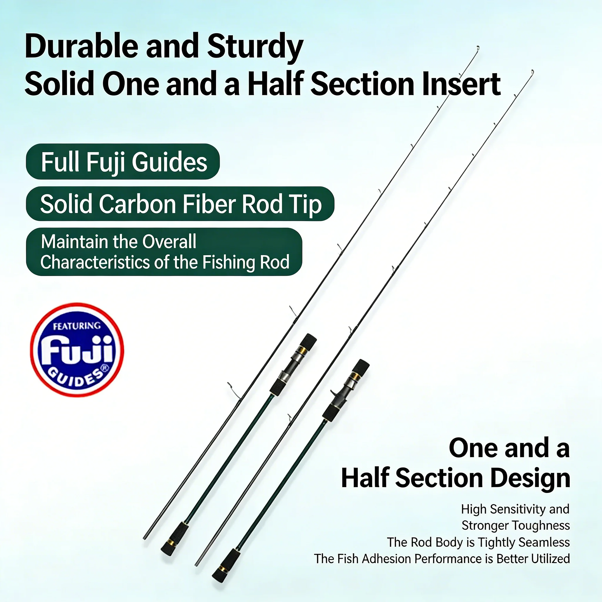 

Carbon Fishing Rod 1.8-1.98m Fuji Guide Spinning Casting Jigging Rod 50-200g Lure Saltwater Boat