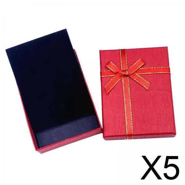 

5x Jewelry Box Trinket Storage Box Decorative Treasure Case Jewelry Organizer Holder for Bracelets Charms Valentine's Day Travel