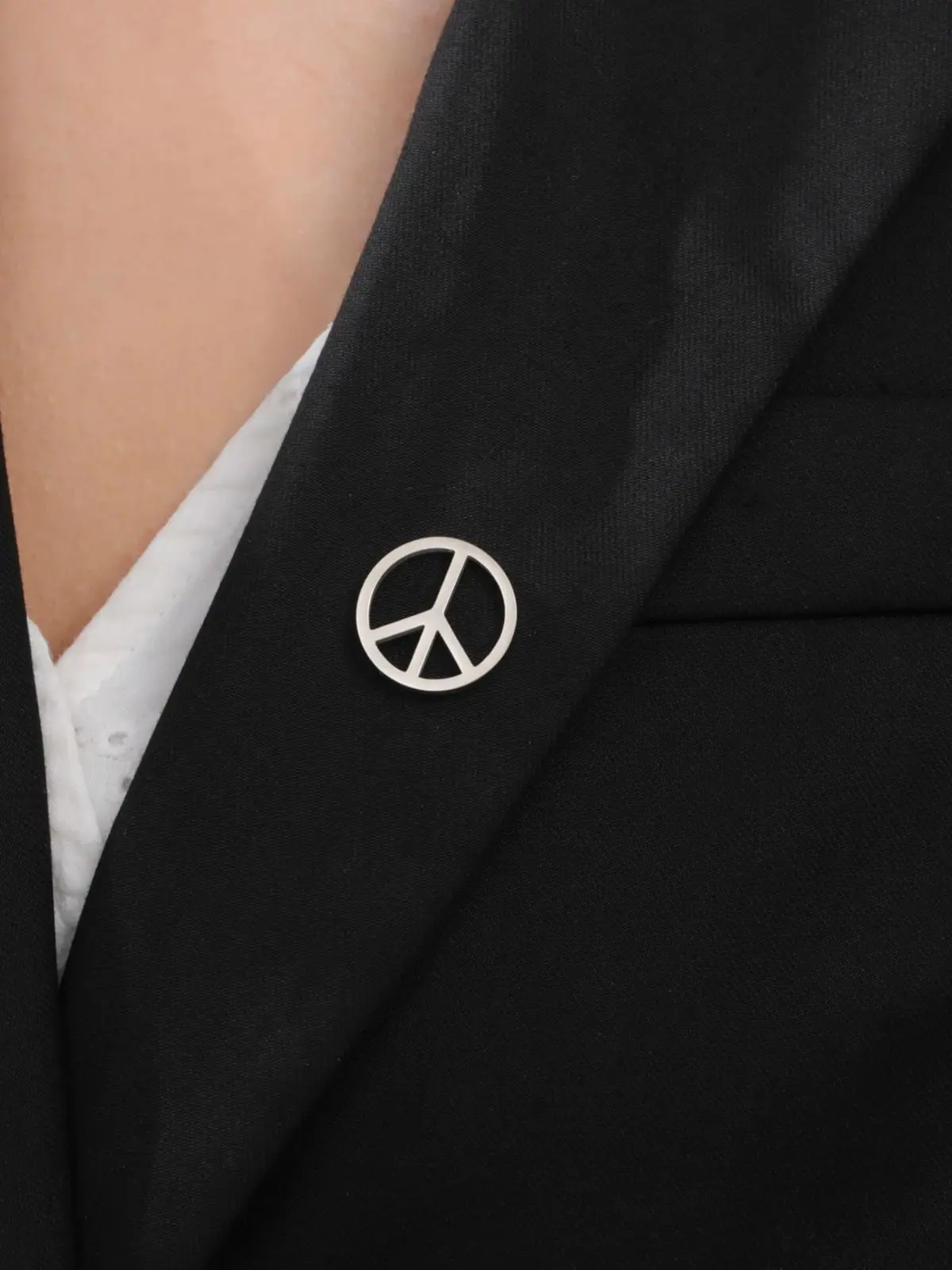 Teamer – broche symbole de paix pour hommes et femmes, Badge de costume en acier inoxydable, épingle à revers, accessoires de pacifisme contre la guerre, cadeau