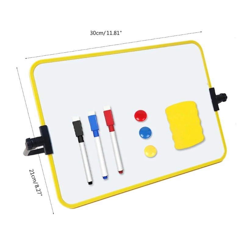 Pizarra blanca doble cara 16FB, pizarra blanca magnética, pizarras blancas borrado en seco, tablero escritura A 4, y