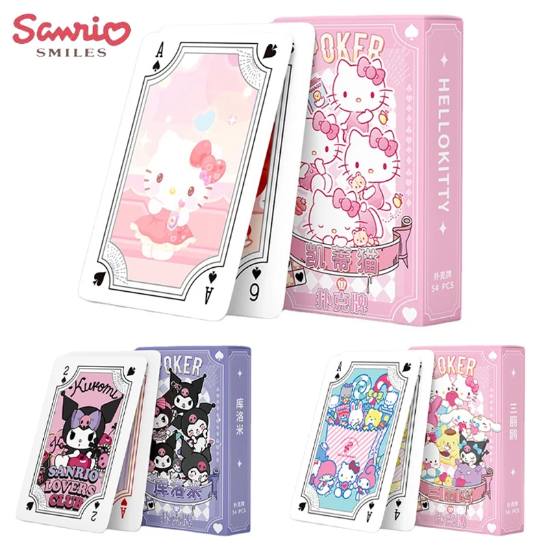 

Sanrio Hello Kitty Playing Card Cartoon Game Cards Party Tabletop Games Magic Tool Family Entertainment Board Games Festive Fun
