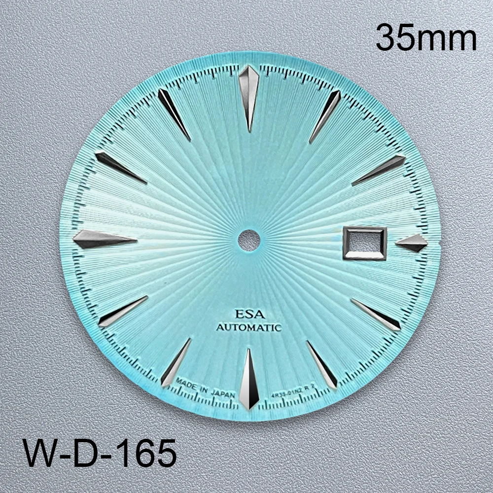 35mm S Logo Cocktail Gradient Dial Suitable For NH35/NH36/4R Japan Automatic Movement Watches Modification Accessories