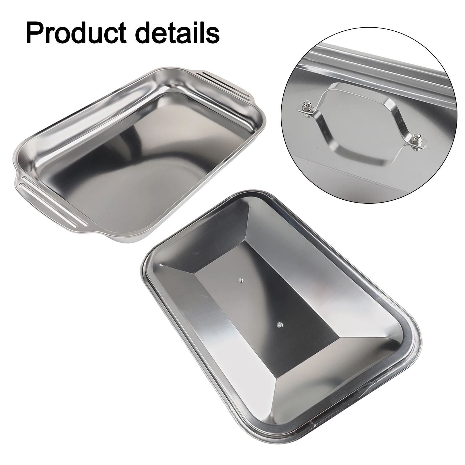 High Density Stainless Steel Lasagna Pan 18x11 Inch with Lid for Casserole Baking Sheet Pan Meals and Bread Proofing