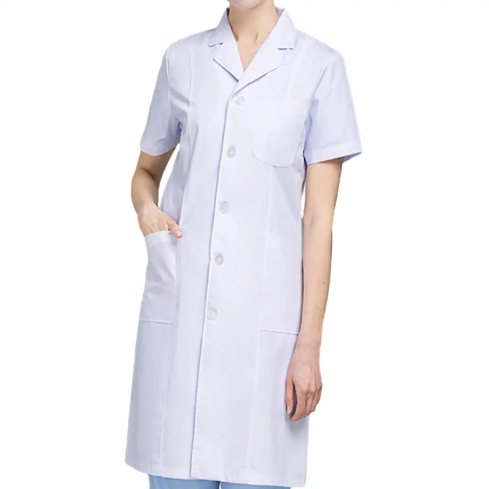 Lab Coat Costume Breathable Large Pockets Comfortable for Women Uniform for