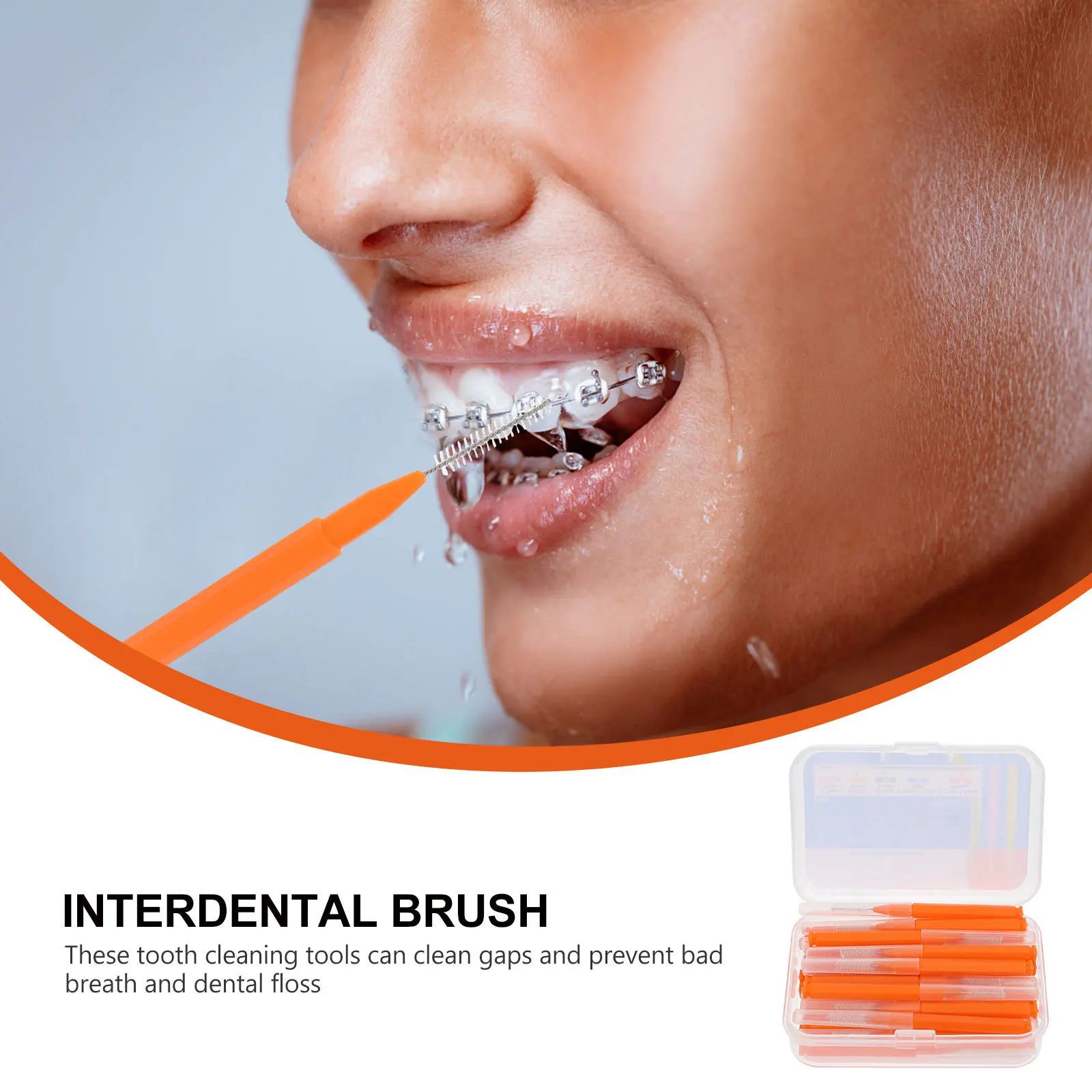 60 قطعة مجموعة فرشاة بين الأسنان المحمولة أدوات تنظيف الأسنان الأسرة السفر العمل قطن الأسنان منظف الأسنان فرشاة بين الأسنان