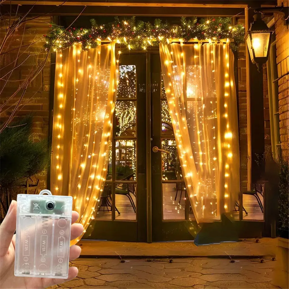 

Bedroom Decoration Ramadan Home Decoration Battery Power LED Curtain Light Fairy String Outdoor 2026 Mother's Day Eid Mubarak