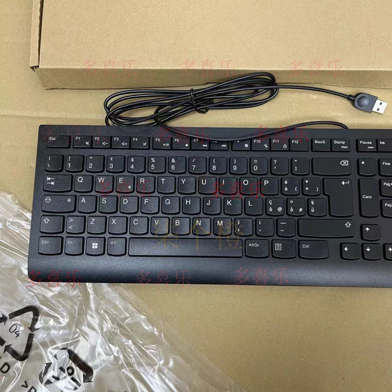 AA   Suitable for Lenovo wired keyboard SK8823 desktop computer USB keyboard ultra-thin office Italy 00XH607