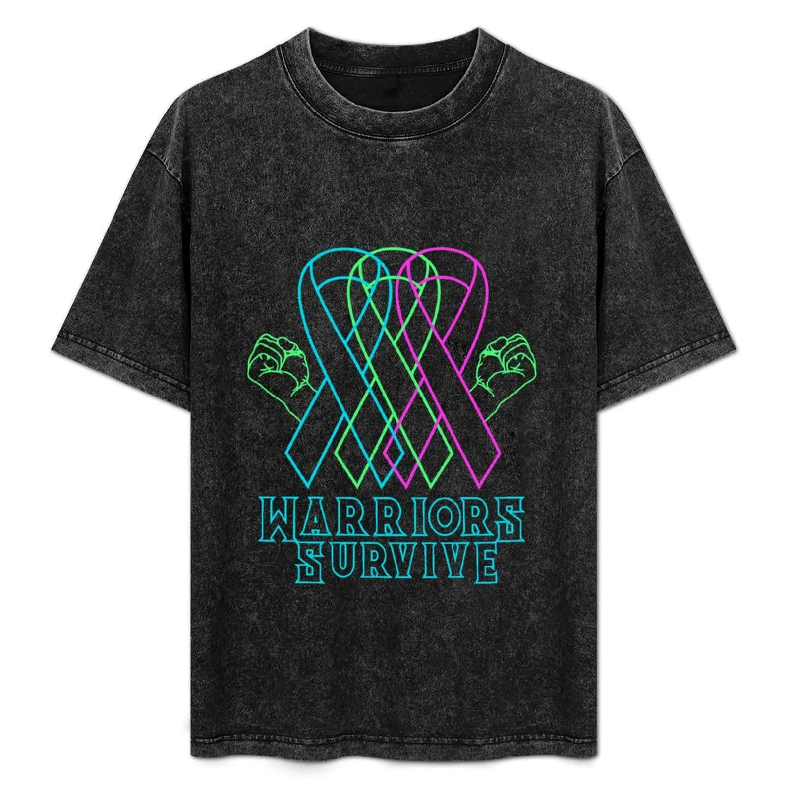 

Warriors Survive Metastatic Breast Cancer Awareness T-Shirt Odor Resistant Short Sleeve Top