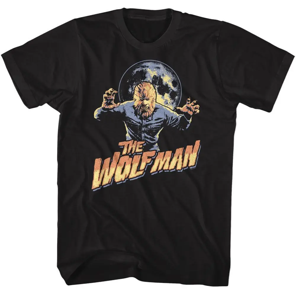 Universal Monsters Multitone Wolfman Black Adult T Shirt