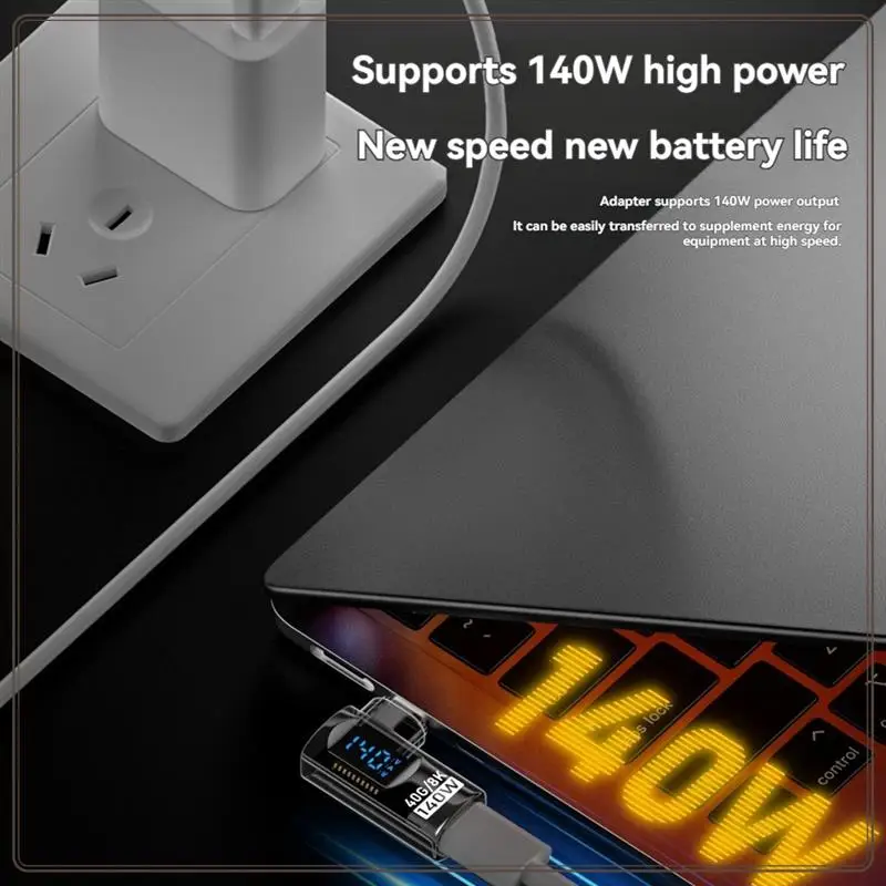 Надежный адаптер USB C-90 градусов, прямоугольный адаптер U-образной формы типа C, передача данных 40 Гбит/с, преобразователь PD 140 Вт USB4.0 8K 60 Гц, 90 градусов