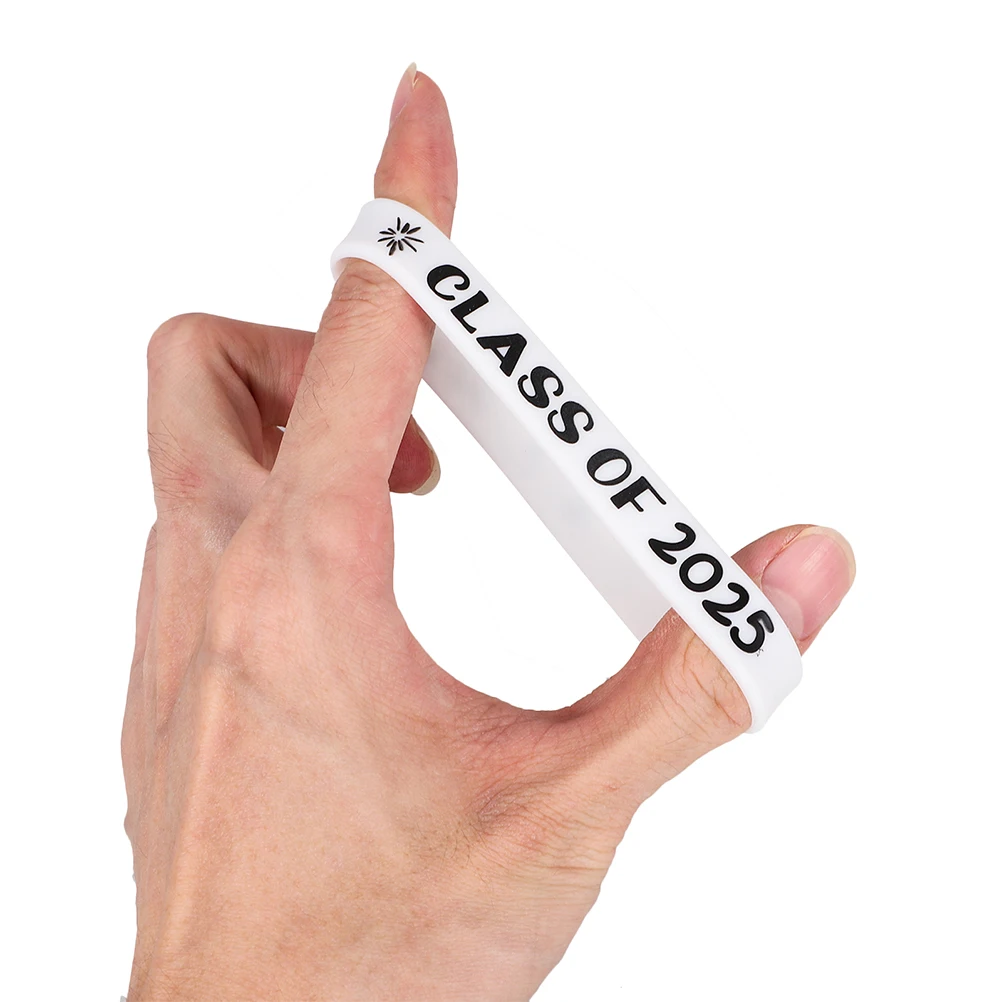 

12 Pcs Graduation Bracelet Kindergarten Graduate Party Favors Preschool Silicone Wristbands Silica Gel Stretch Children's