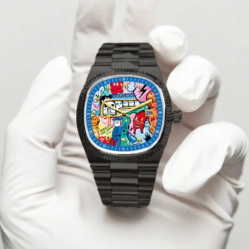 ساعة كوارتز رجالية كوميدية بقرص كرتوني علوي كاجوال للأعمال الرياضية من الفولاذ مقاومة للماء ساعة رياضية للرجال AAA ساعة رجالية Relogio