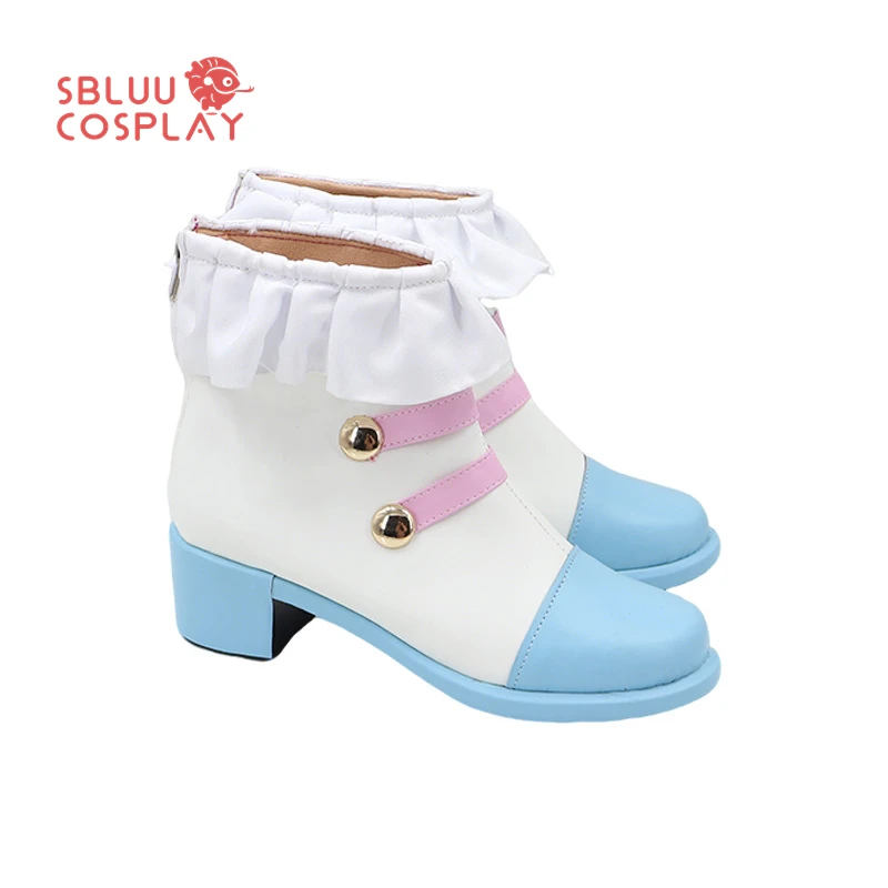SBluuCosplay Anime Misaki Okusawa Scarpe Cosplay Stivali su misura per feste di Halloween