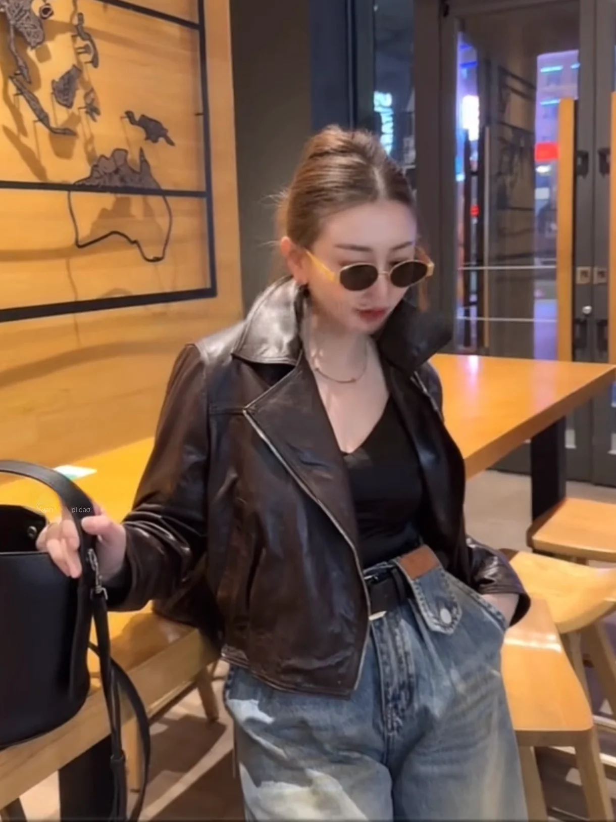 

Ning 2026 New Sle Women's Leather Jaet Genuine eepskin Long Sve Zipper Closure Luxury Feel Small Size Friendly