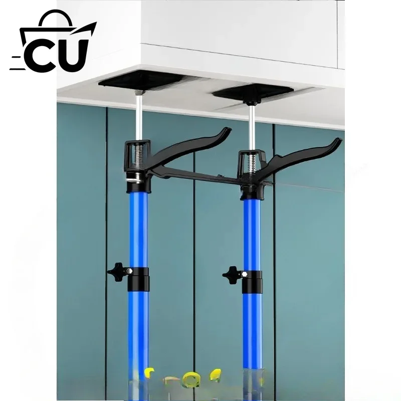 2pcs 115-290cm Labor-Saving Telescopic Rod Steel Hand Jack Drywall Cabinet Board Lifting Support Rod Height Adjustable