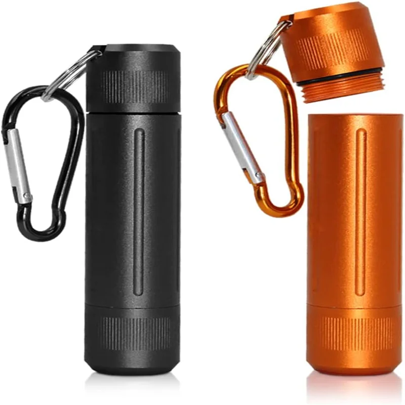 Outdoor Portable Waterproof Capsule Seal Bottle Aluminum Alloy Outdoor Survival Pill Box Multifunctional Container