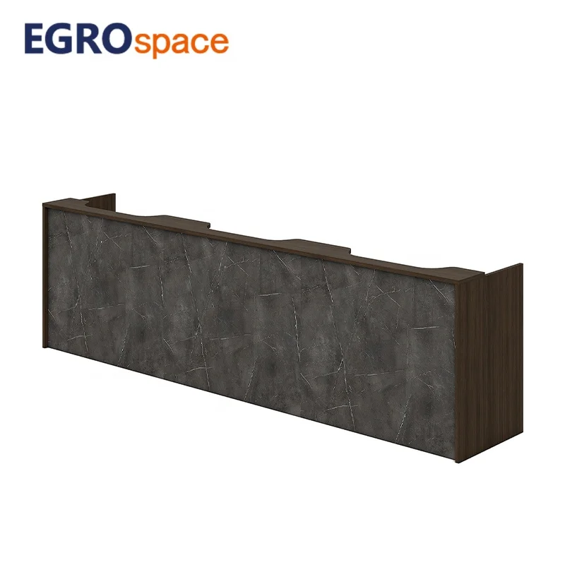 New Design Desk Wood Person Material Beauty Counters Hotel Counter Office Reception Table