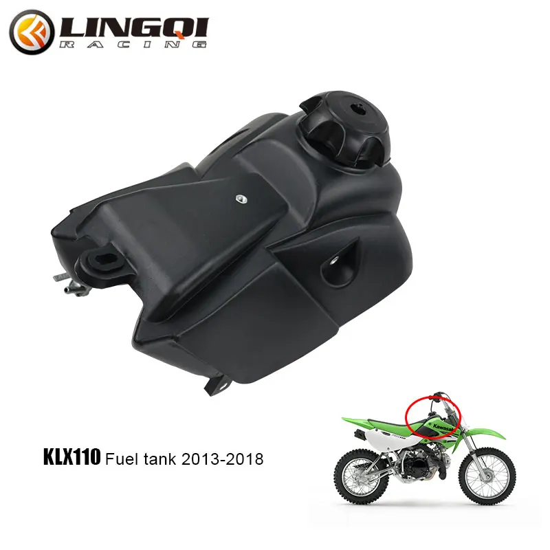 LINGQI Motorcycle Plastic Parts KLX 110 Petrol Gas Oil Fuel Tank For  KLX110 KX65 DRZ110 Dirt Bike Accesssories