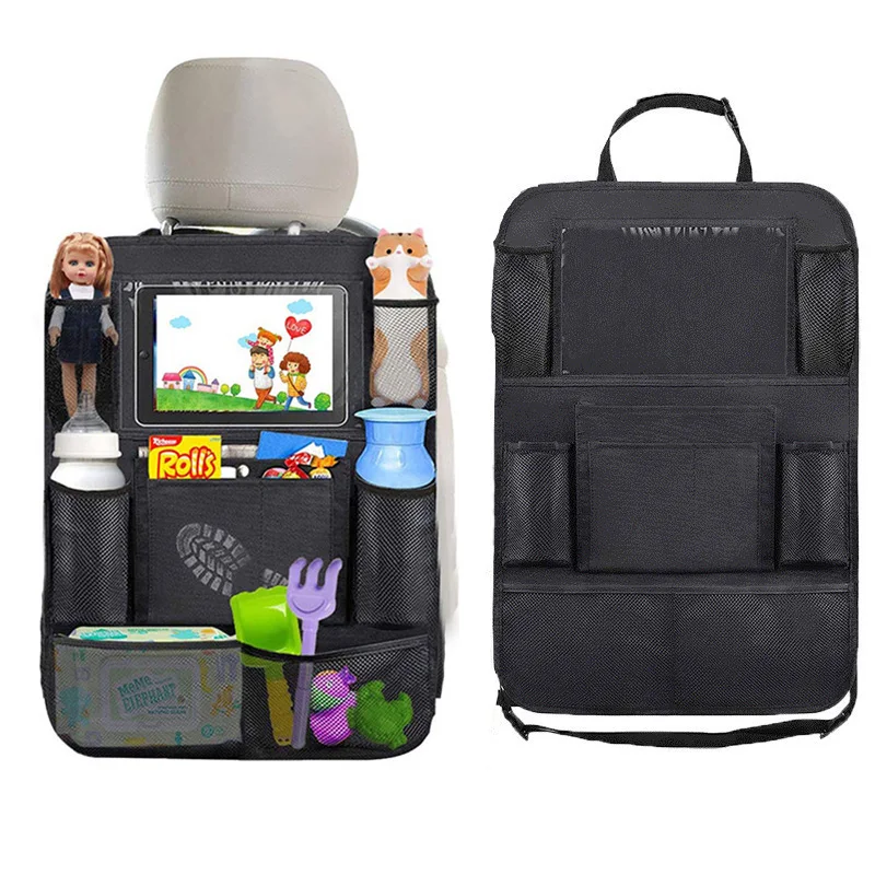 Auto Organizer Car Seat Back  Multi-Pocket Storage Bag Tablet Holder Automobiles Interior Accessory Stowing Tidying Bag