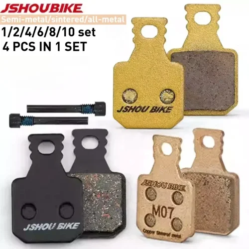 JSHOUBIKE Pastillas de freno de disco Resina semimetálica/Metal sinterizado/Cobre totalmente metálico para modelos MAGURA MT5 y MT7 Accesorios para bicicletas MTB