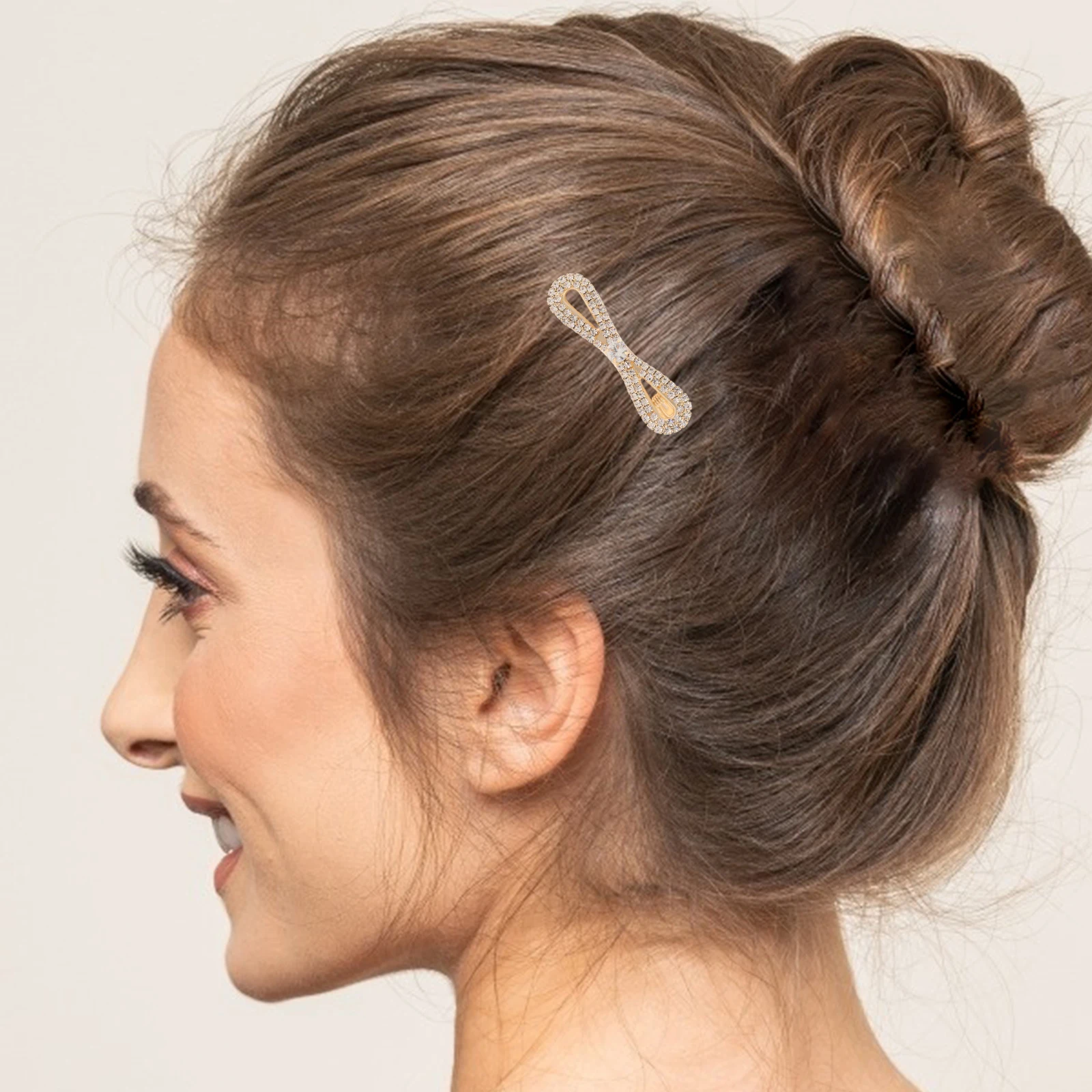 

Rhinestone Hair Clips Bling Barrettes Duckbill Slides Crystal Accessories Women Bridal Wedding Hairstyle Decorations