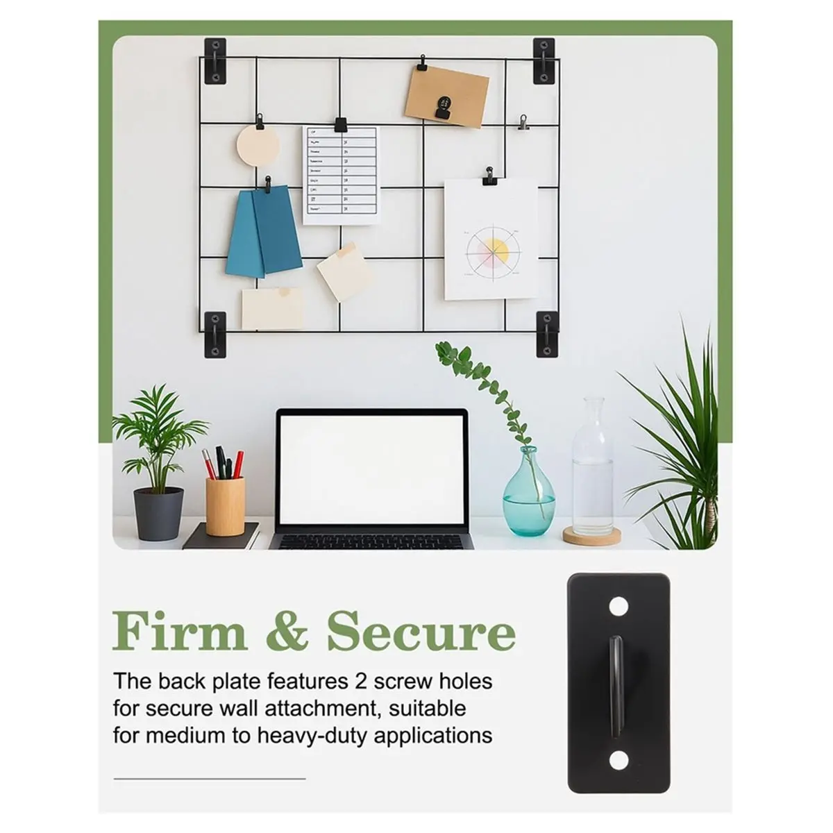 【COUNTDOWN DEAL】 12 Pcs Gridwall Mount Brackets, Metal Grid Wall Panel Display Hooks with Screws, Space Saving Grid Hangers