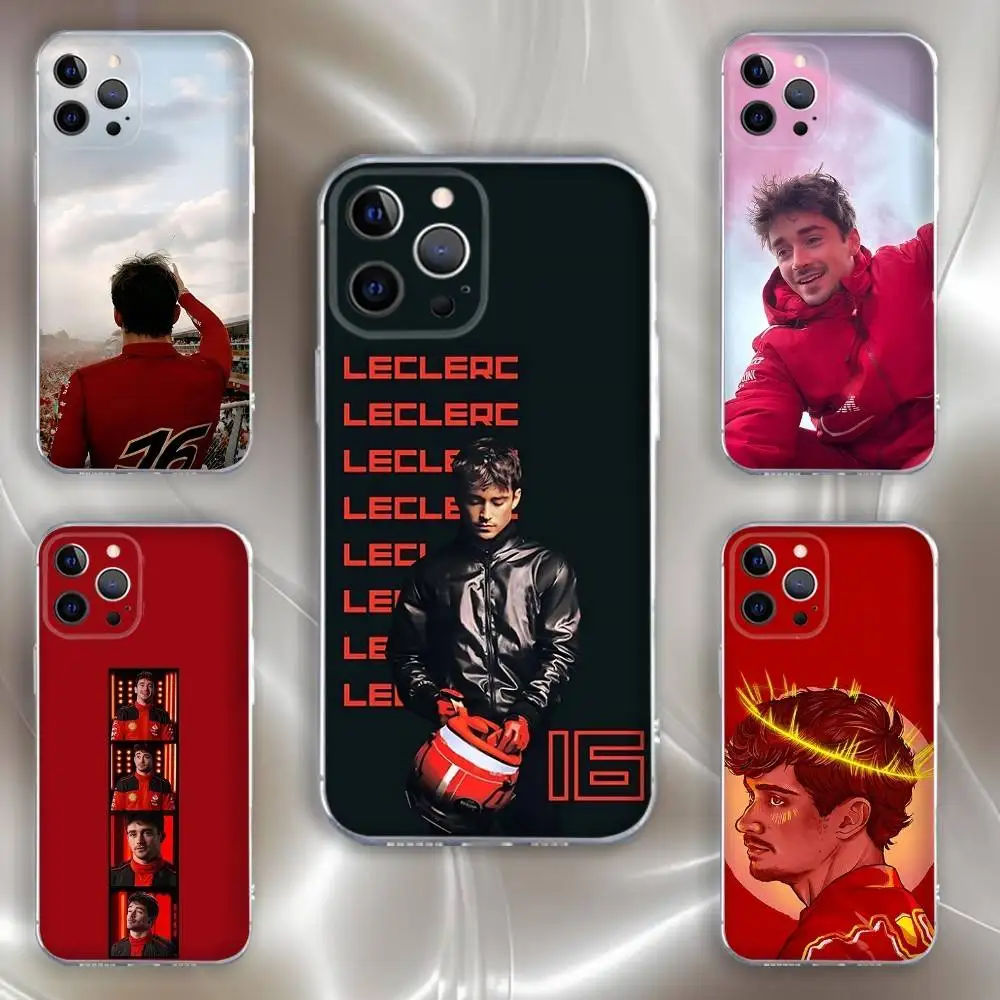 

Racing Driver C-Charles Leclerc Phone Case For iPhone 16,15,14,13,12,11 Pro,Max,Plus,X,XS,XR,SE,Mini Transparent Silicone Soft