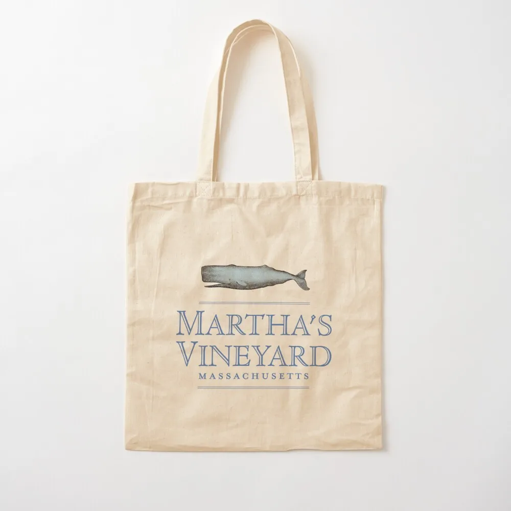 Martha's Vineyard Massachusetts Vintage Whale Design Tote Bag Women's shopper tote women woman Canvas