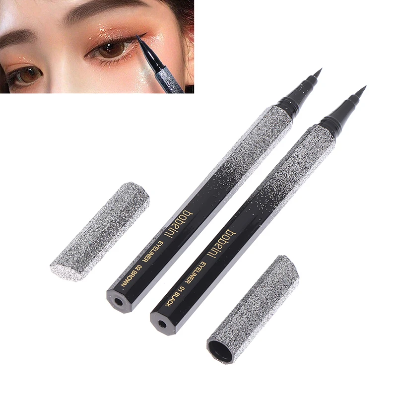 

2 Colors Waterproof Liquid Eyeliner Pen Makeup Long Lasting Black Eye Liner Fast Dry Brown Eyeliner Starry Sky Eye Cosmetics