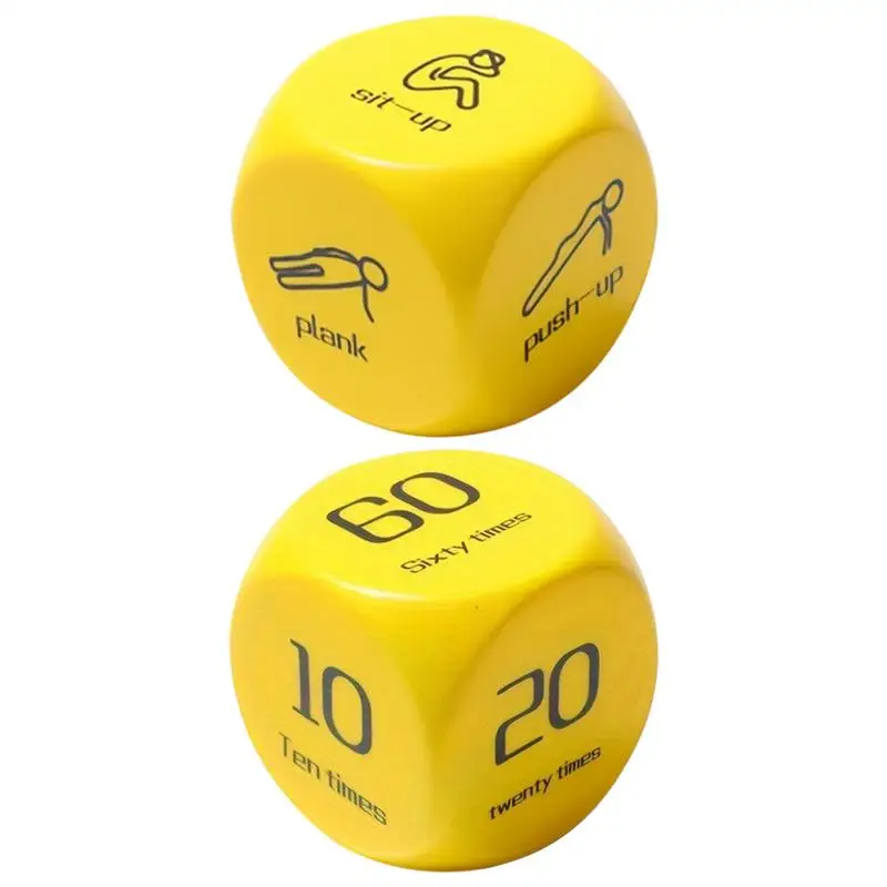 Fun Exercise Dice 6 Sided Fun Dice Toy Clear Text Motivational Accessories For Gym Home Outdoor Dormitory