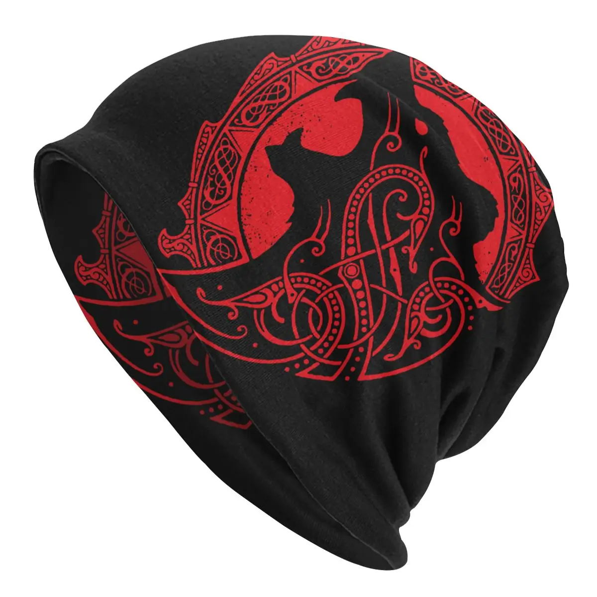 

Norse Viking Wolf Bonnet Hat Capting Hats Hip Hop Autumn Winter Vegvisir Ravens Skullies Beanies Hats Men Women Spring Warm Cap