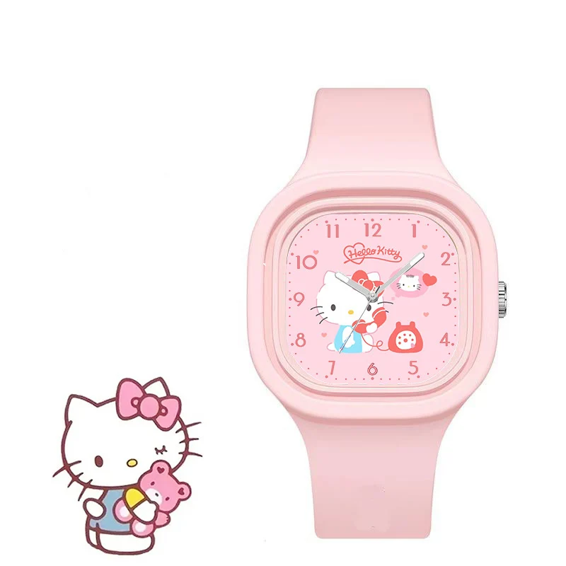 Sanrio Hello Kitty dzieci zegarki Cartoon Kuromi Girls cyfrowy zegar dla dzieci zabawki uczeń najlepszy prezent reloj para ninos ﻿