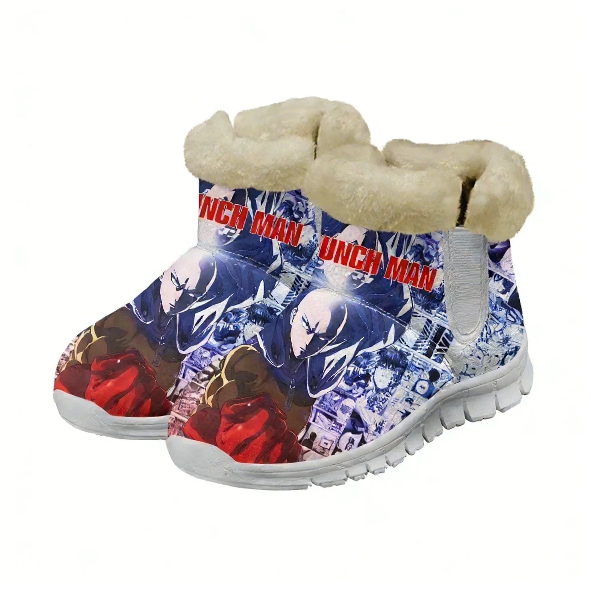 

Зимние ботинки One Punch Man для мужчин, женщин и подростков, теплые, высококачественные, повседневные, легкие, спортивные, кастомизируемые кроссовки