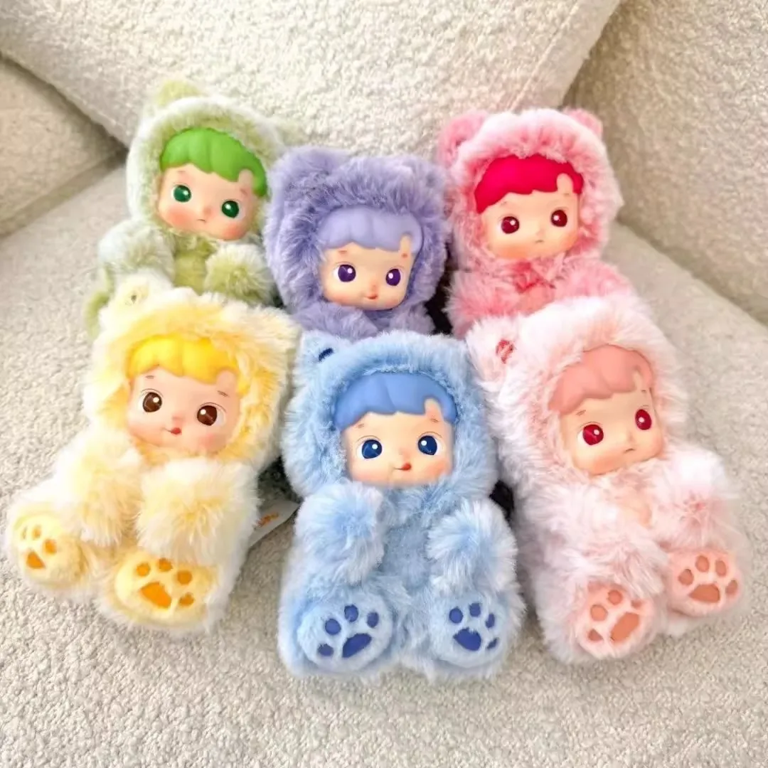 Kawaii pequeno urso doce série caixa cega, corte pequeno urso brinquedos de vinil mochila pingentes surpresa caixas presente do dia das bruxas