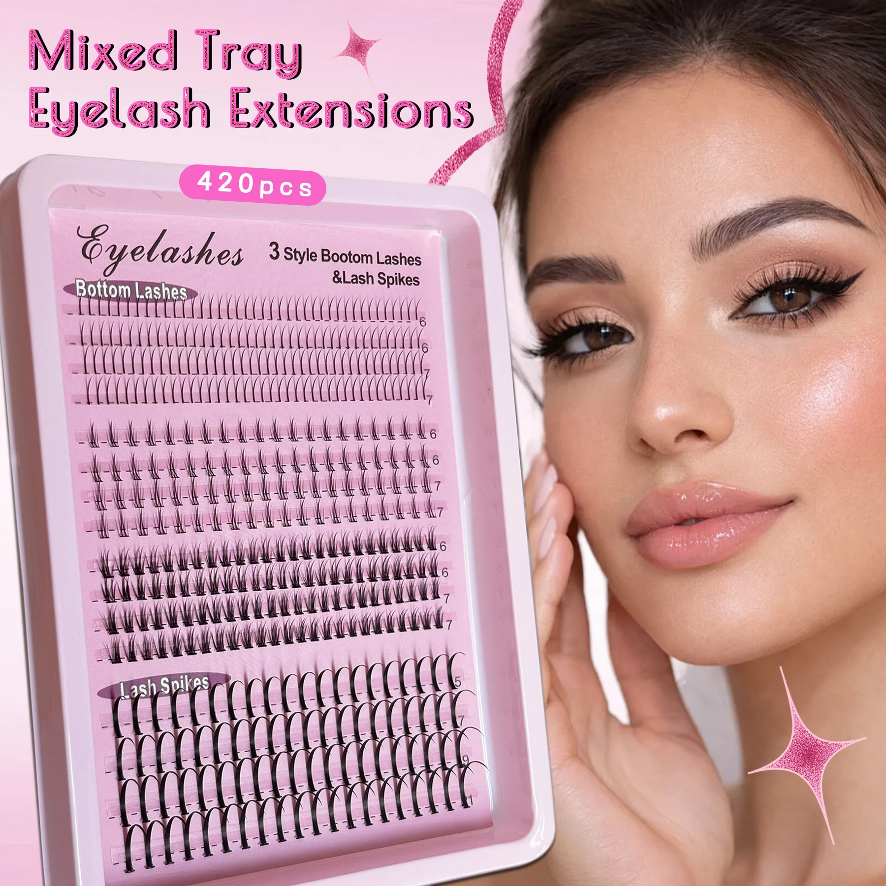 Handmade Upper & Lower Mixed Lashes DIY Matchable Soft & Curly Beginner Friendly Made of High-Quality Materials