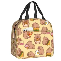 Custom Capybara Insulated Lunch Bag for Women Leakproof Cooler Thermal Lunch Tote Office Picnic Travel